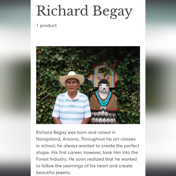 WOW! VINTAGE UNSIGNED NAVAJO RICHARD BEGAY Sterling Silver Multi-Stone Necklace - Picture 15 of 16